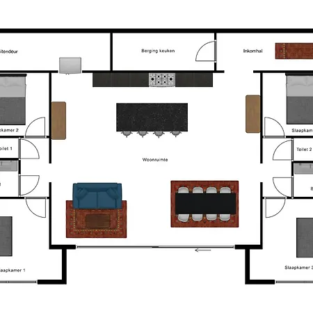 Maison Des Lacs Bleus بيت للعطل